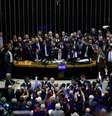 O deputado Hugo Motta conseguiu retomar a cadeira da presidência da Câmara quase 2h depois do horário marcado para a sessão  Foto: Wilton Junior/Estadão / Estadão