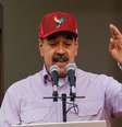 O presidente venezuelano Nicolás Maduro discursa em Caracas, em 28 de julho de 2025, durante marcha pelo primeiro aniversário de sua vitória na contestada eleição presidencial de 2024.  Foto: © Leonardo Fernandez Viloria / Reuters / RFI