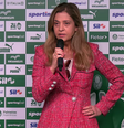 "Eu tenho todo o interesse e eu luto para que o nosso treinador fique conosco até dezembro de 2027", disse Leila  Foto: Youtube/TV Palmeiras / Reprodução