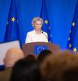 Von der Leyen e outros líderes europeus divulgaram comunicado sobre guerra  Foto: ANSA / Ansa - Brasil