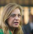 Leila Pereira, presidente da Sociedade Esportiva Palmeiras  Foto: Pedro Kirilos/Estadão / Estadão