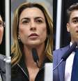 Senadores Renan Calheiros (MFB-AL) e Soraya Thronicke (União-MS), e o deputado Nikolas Ferreira (PL-MG) destinaram verbas para clube de futebol.   Foto: Divulgação/Agência Senado e Câmara