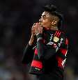 Bruno Henrique celebra o seu gol para o Flamengo no primeiro tempo. Mas ficou mesmo no 1 a 0  Foto: Divulgação / Conmebol / Jogada10