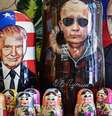 Trump e Putin representados em formato de bonecas tradicionais russas  Foto: Getty Images / BBC News Brasil