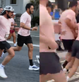 Bell Marques passa mal durante corrida em Fortaleza e precisa ser amparado  Foto: Reprodução/Instagram