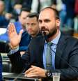 Eduardo Bolsonaro se autoexilou nos EUA e articula sanções contra o Brasil e autoridades nacionais.  Foto: Pedro França/Agência Senado / Estadão
