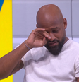 Ex-Vasco, Fellipe Bastos chora ao vivo após goleada histórica: 'Vencemos o Santos de Neymar'  Foto: Reprodução/sportv