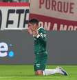 Vitor Roque, do Palmeiras, em partida contra o Universitario, do Peru  Foto: Raul Sifuentes/Getty Images