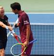 Rafa Matos de preto e Melo de vinho   Foto: @atptour @winstonsalemopen / Esporte News Mundo