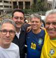 Romeu Zema, Ratinho Júnior, Tarcísio de Freitas e Ronaldo Caiado em evento na Paulista  Foto: Reprodução/X via @RomeuZema