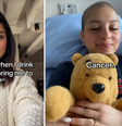 Ela foi descobre câncer agressivo após notar que sentia dor no pescoço ao tomar álcool  Foto: Reprodução/Tik Tok