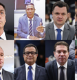 Na foto, da esquerda para direita os oito condenados do núcleo crucial da trama golpista: Jair Bolsonaro, Braga Netto, Anderson Torres, Paulo Sérgio Nogueira, Mauro Cid, Almir Garnier, Alexandre Ramagem e Augusto Heleno  Foto: Ton Molina/Antonio Augusto/STF