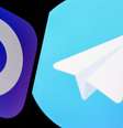 Os logotipos do aplicativo de mensagens russo Max e do Telegram.  Foto: © AFP - KIRILL KUDRYAVTSEV / RFI