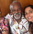 Camila Pitanga em foto com os pais  Foto: Reprodução/Redes sociais