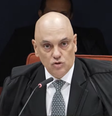 Moraes no início do julgamentos dos réus do núcleo 1 da trama golpista  Foto: Reprodução/TV Justiça