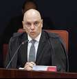 Alexandre de Moraes, durante leitura do relatário da ação penal que apura a trama golpista  Foto: Reprodução/TV STF