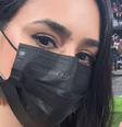 Bruna Biancardi usa máscara em jogo da NFL  Foto: Reprodução/Instagram