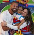 Viviane Araújo e Guilherme Militão comemoraram os 3 anos do filho, Joaquim.  Foto: AGNews, Anderson Bordê / Purepeople