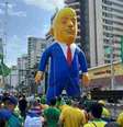 Boneco de Trump em manifestação de 7 de Setembro no Recife.  Foto: Beto Dantas/Portal de Prefeitura / Portal de Prefeitura