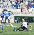Corinthians marca primeiro gol contra o Cruzeiro na ida da final do Brasileirão Feminino  Foto: Luciano Brew/Especial para o Terra