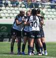 Jogadoras do Corinthians celebram gol no jogo de ida da final do Brasileirão de 2025, contra o Cruzeiro  Foto: Luciano Brew/Especial para o Terra