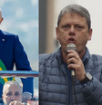 Lula durante desfile de 7 de setembro em Brasília; e Tarcísio durante ato pró-Bolsonaro na Paulista  Foto: Ricardo Stuckert - PR/ Reprodução - YouTube - Silas Malafaia
