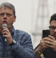 PT só existe hoje porque foi beneficiado pela anistia, diz Tarcísio em ato  Foto: Reprodução/YouTube/Silas Malafaia