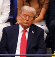 Trump foi flagrado de olhos fechados durante a final do US Open  Foto: Reprodução/X