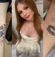 Samira Mendes Khouri cobriu as tatuagens que fez para o ex-namorado após sofrer uma tentativa de feminicídio  Foto: Aquivo pessoal/ Samira Mendes Khouri