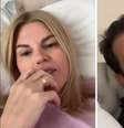 Val Marchiori e seu marido conversam no hospital  Foto: Reprodução | Instagram