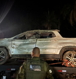 A caminhonete modelo Fiat Toro está com a Polícia Civil  Foto: Divulgação/Polícia Militar Ambiental de Umuarama