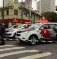 Imagem de policiais militares em Santos, onde, no início do ano, foram registrados 20 mortos em confrontos  Foto: Rovena Rosa/Agência Brasil