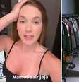 Virginia Fonseca grava em um closet | Vini Jr. posa para foto em closet  Foto: Reprodução | Instagram