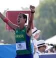 Caio Bonfim, na marcha atlética nos Jogos Olímpicos de Paris  Foto: Esporte News Mundo