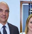 Alexandre de Moraes e Viviane Barci de Moraes  Foto: Ricardo Stuckert/PR