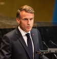'Devemos fazer tudo ao nosso alcance para preservar a possibilidade de uma solução de dois Estados', defendeu o presidente francês em Nova York  Foto: EPA / BBC News Brasil