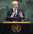 Lula durante discurso na ONU  Foto: Michael M. Santiago / Getty Images