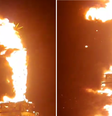 Estátua foi incendiada na madrugada desta terça-feira, 23  Foto: Divulgação/Havan