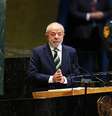 O presidente do Brasil, Luiz Inácio Lula da Silva, discursa durante o Debate Geral da Assembleia Geral das Nações Unidas na sede da ONU em Nova York, em 23 de setembro de 2025.  Foto: ANGELA WEISS/Getty Images