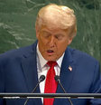 Trump precisou ler seu discurso em um papel  Foto: Reprodução