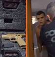 Momento em que polícia bate na porta do pastor e materiais apreendidos.  Foto: Fotos: Reprodução / Portal de Prefeitura