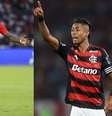 Arboleda, do São Paulo, e Bruno Henrique, do Flamengo, em jogos da Libertadores  Foto: Franklin Jacome/Buda Mendes/Getty Images