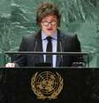 Milei acusa Reino Unido de ‘ocupar ilegalmente’ as Ilha Malvinas e pediu negociações com governo  Foto: Michael M. Santiago / Getty Images