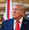 Uma imagem em close do presidente dos EUA, Donald Trump, enquanto ele participa de uma coletiva de imprensa com o primeiro-ministro do Reino Unido, Keir Starmer (não retratado), em Chequers, na conclusão de uma visita de Estado em 18 de setembro de 2025 em Aylesbury, Inglaterra.  Foto: Getty Images / BBC News Brasil