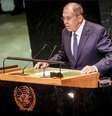 Sergei Lavrov, chanceler russo, durante discurso na ONU  Foto: Kay Nietfeld / Getty Images