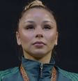 Flávia Saraiva conquistou a medalha de ouro na trave  Foto: Reprodução