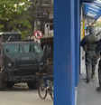 Montagem com imagens da operação que acontece nesta segunda-feira, 29, nas comunidades da Gardênia Azul e Cidade de Deus  Foto: Reprodução/TV Globo
