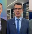 Sandro Dalpícolo, Fabio Turci e Fernando Rêgo Barros experimentaram o baque da demissão, mas hoje estão em situação confortável na TV  Foto: Reprodução