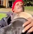 Tyrese Gibson e seus cães da raça cane corso   Foto: Reprodução