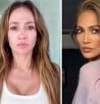 Jennifer Lopez de cara limpa vs Jennifer Lopez maquiada  Foto: Reprodução | Instagram